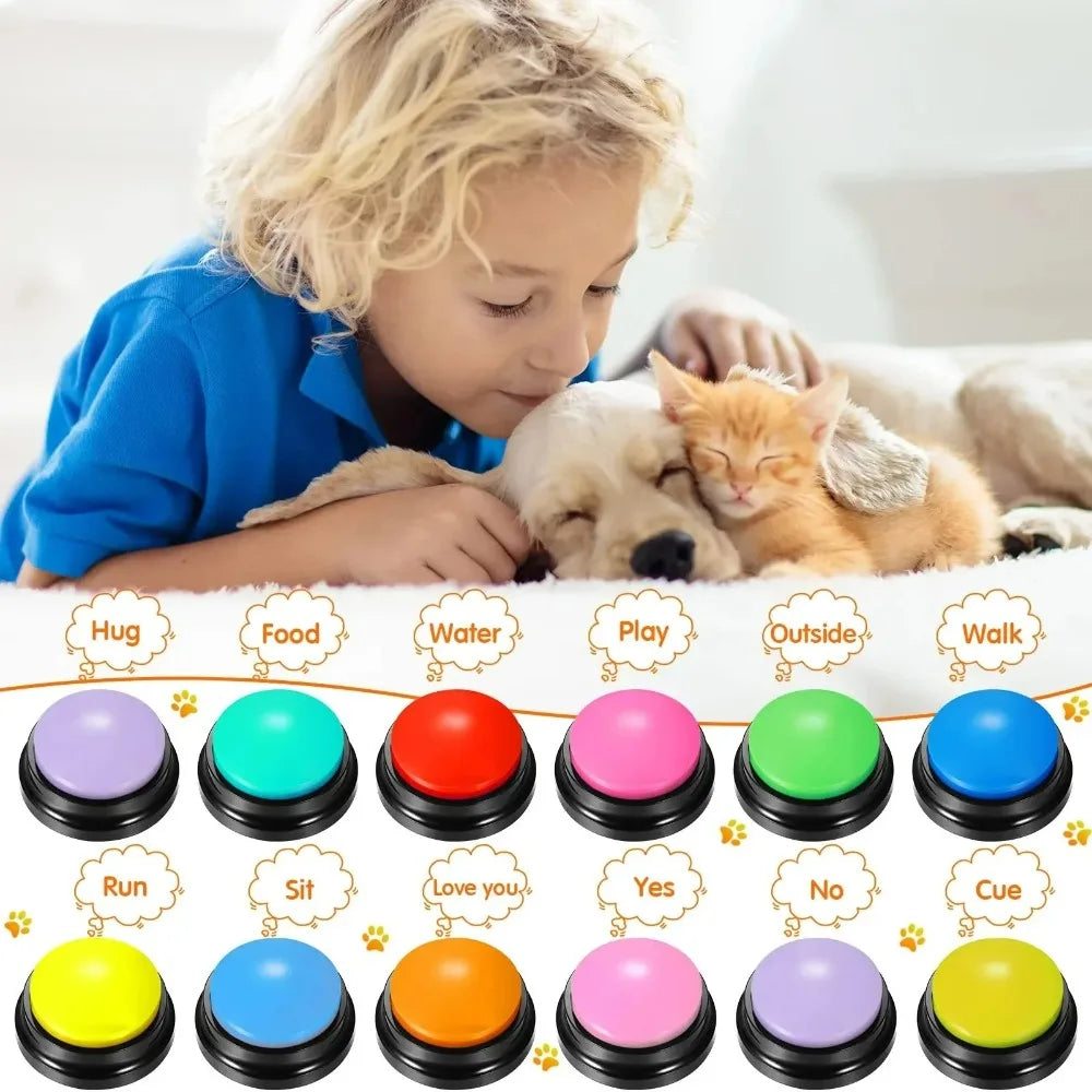 8PCS Pet Voice Recording Buttons – Dog Communication