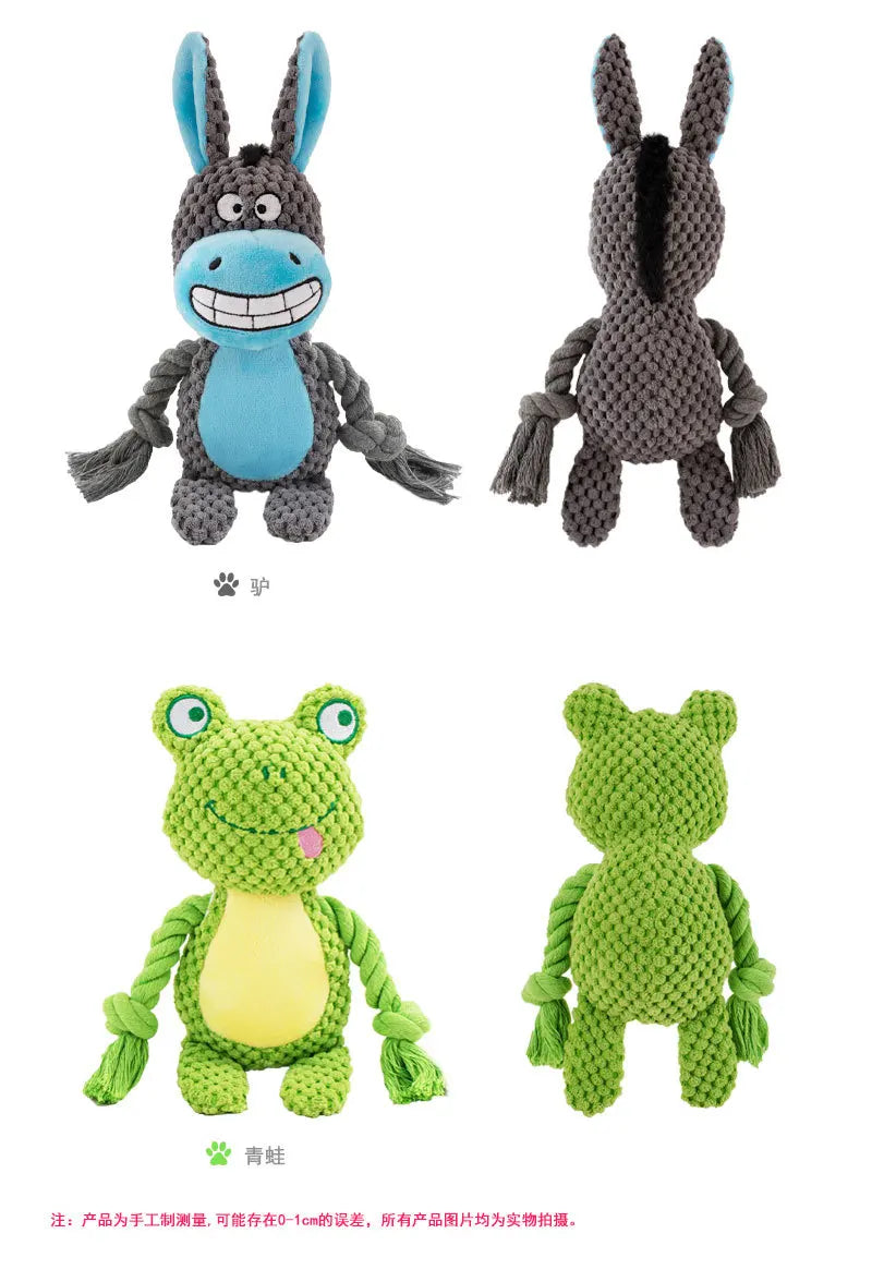 Indestructible Plush Dog Chew Toy – Squeaker