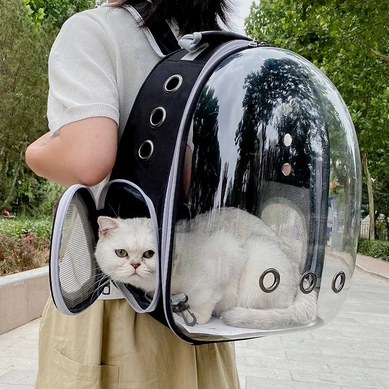 Transparent Space Capsule Pet Backpack – Portable Carrier