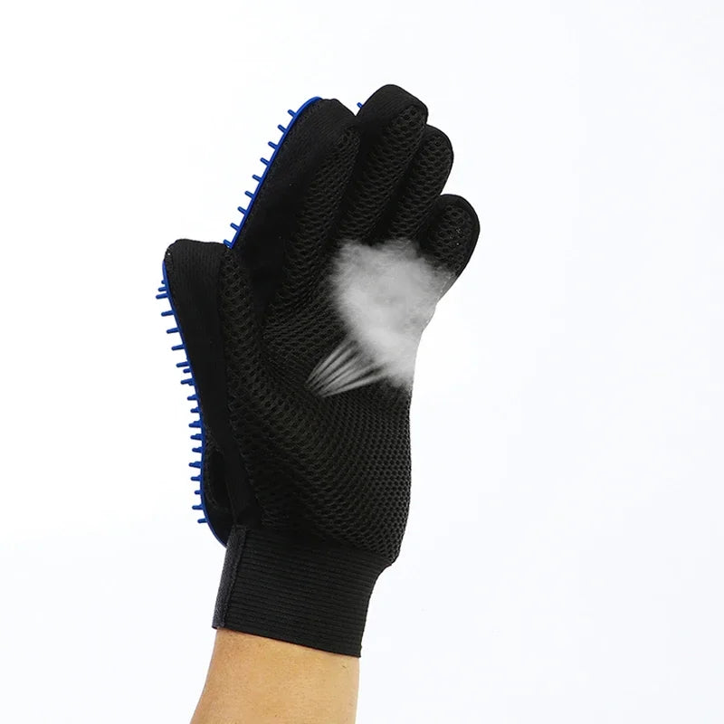 Silicone Pet Grooming Gloves – Hair Removal & Bathing