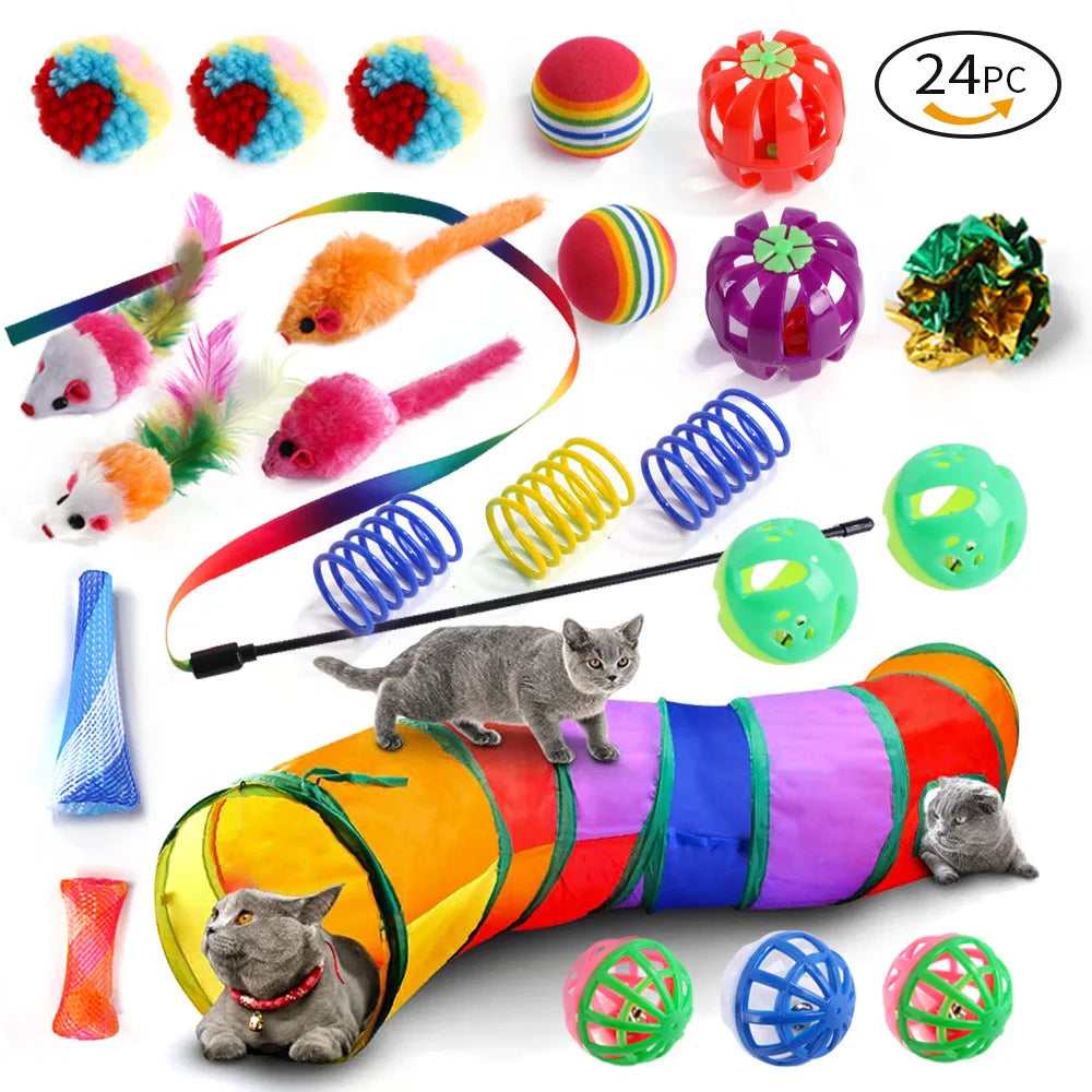 20-Piece Cat Toy Combo Set – Fun Interactive Toys