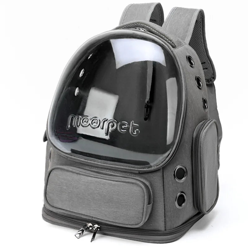 Transparent Folding Pet Carrier Backpack – Portable Travel Bag