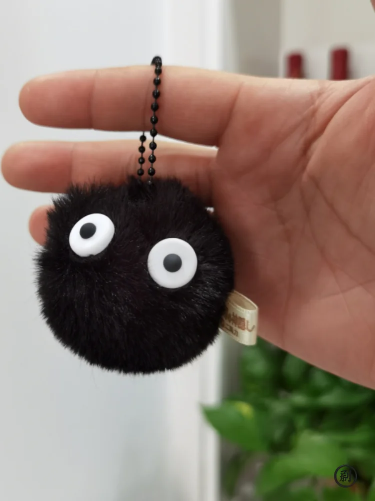 Plush Coal Ball Keychain – 5/10pcs Cartoon Bag Pendant