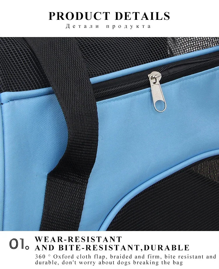 Portable Pet Carrier Bag – Breathable Travel Handbag