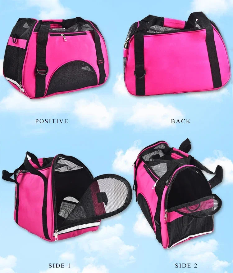 Portable Pet Carrier Bag – Breathable Travel Handbag
