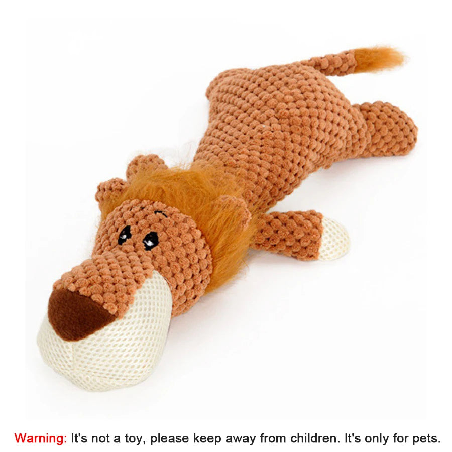 Large Squeaky Plush Dog Toy – Bite-Resistant Animal Design