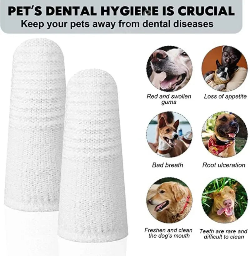 Pet Finger Toothbrush Cots – 2/12pcs