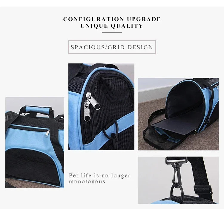 Portable Pet Carrier Bag – Breathable Travel Handbag
