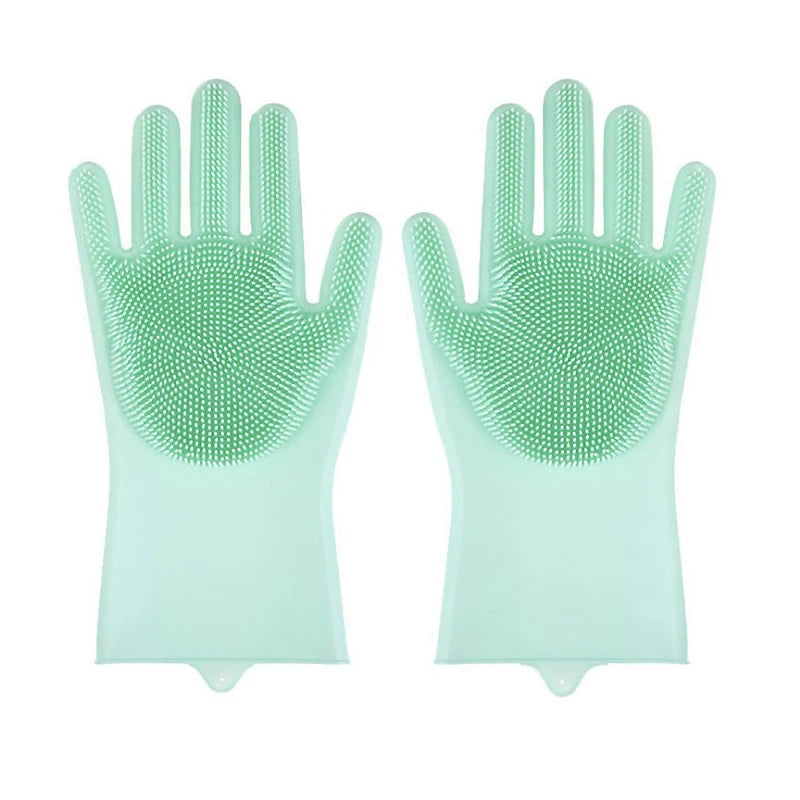 Silicone Pet Grooming Gloves – Hair Removal & Bathing