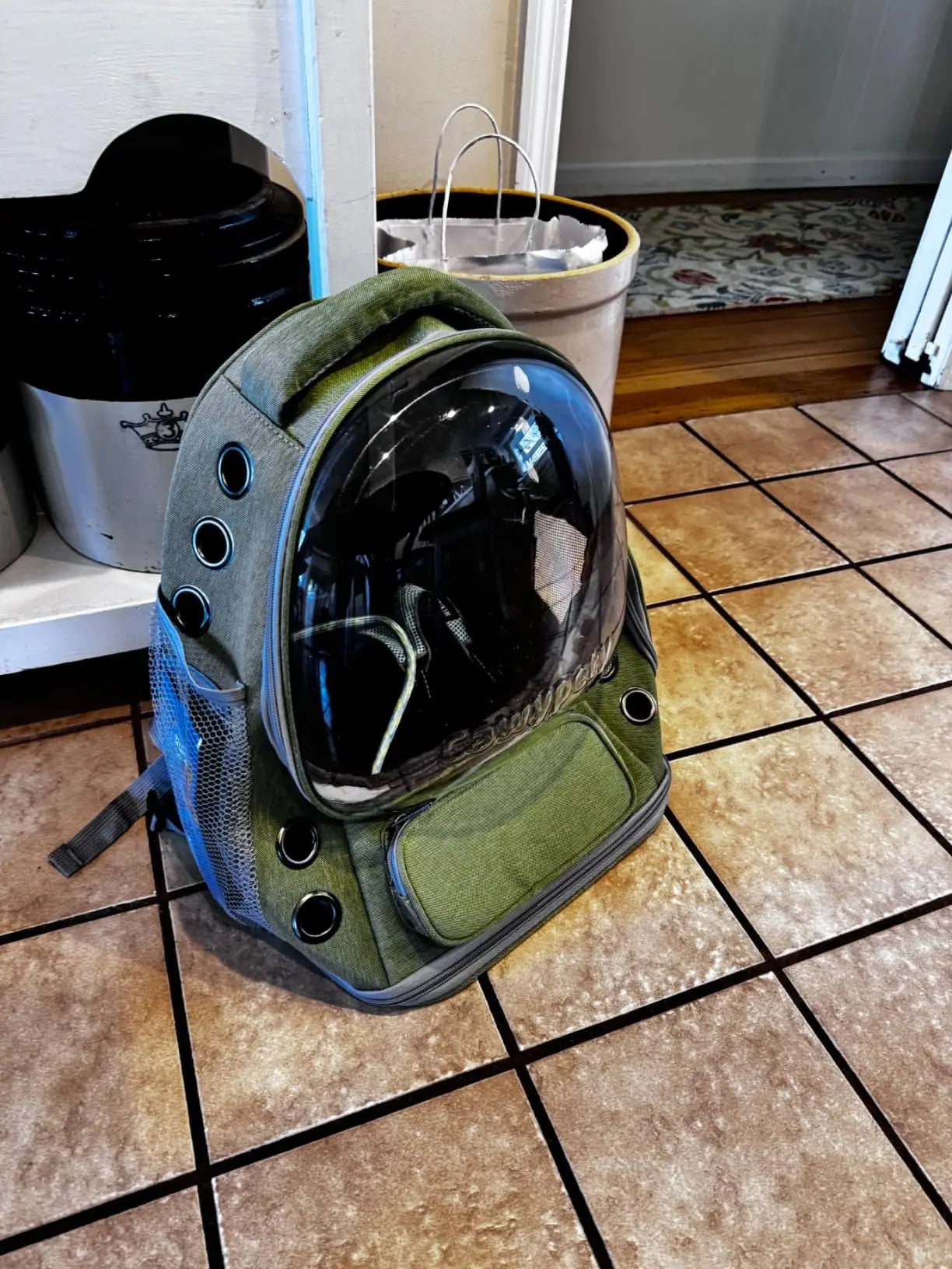 Transparent Folding Pet Carrier Backpack – Portable Travel Bag