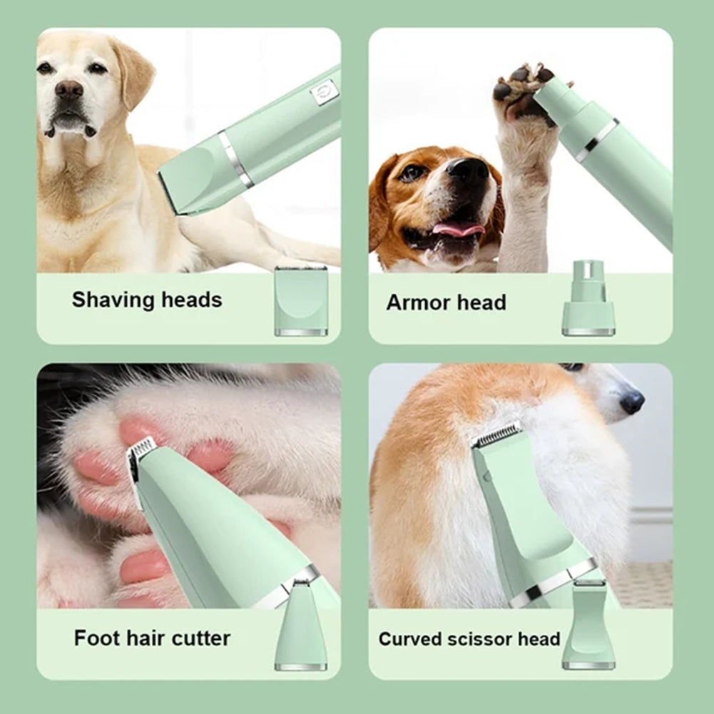 4-in-1 Electric Pet Grooming Kit – USB Rechargeable