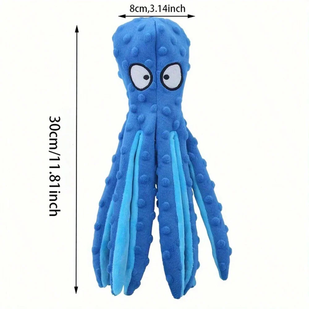 Octopus Plush Dog Toy – Squeaky Chew Toy