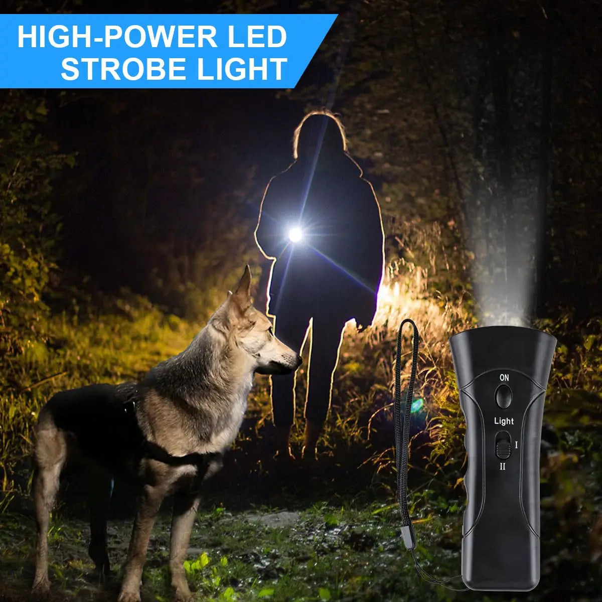 Ultrasonic Dog Bark Stop Trainer with LED