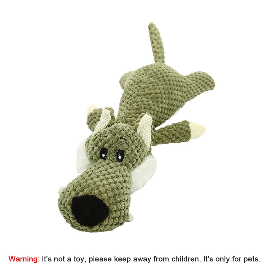 Large Squeaky Plush Dog Toy – Bite-Resistant Animal Design