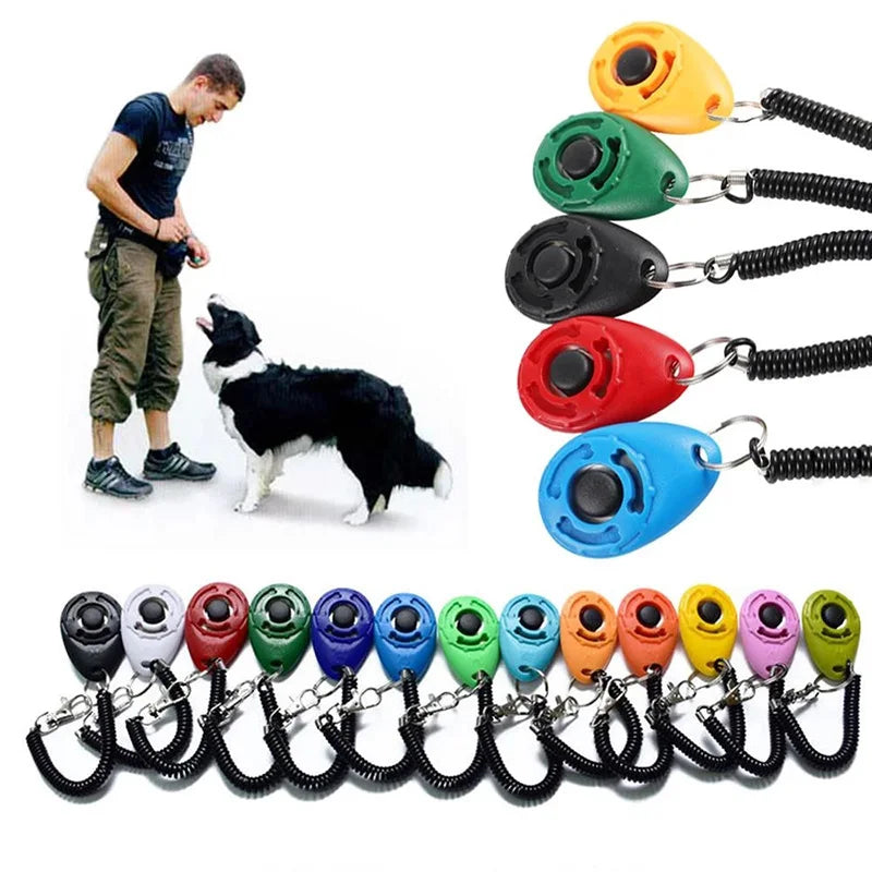 Adjustable Dog & Cat Training Clicker with Wrist Strap