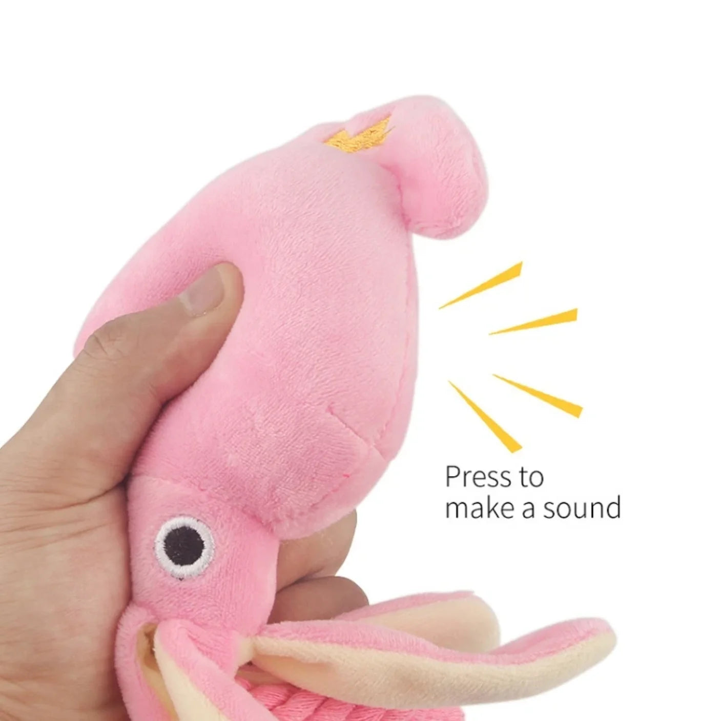 Squid Plush Dog Chew Toy – Squeaky Rope Toy