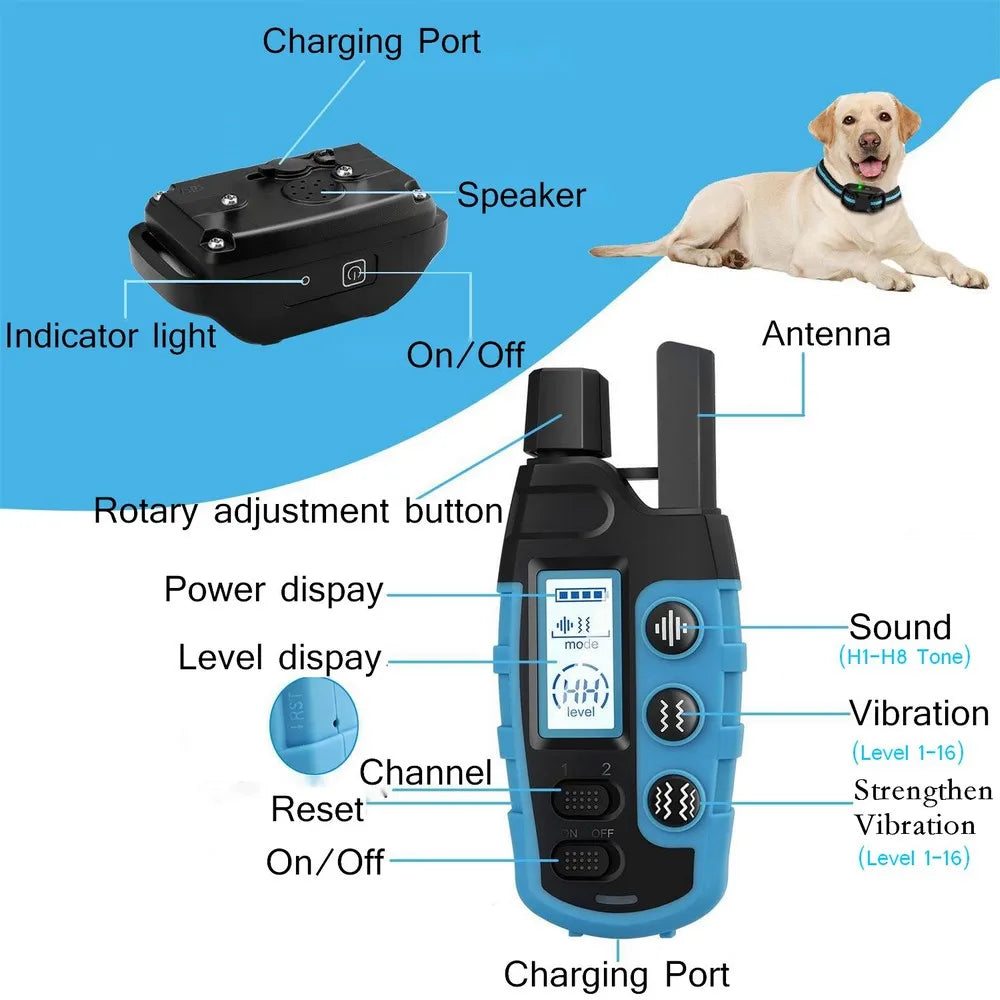 3300Ft No-Shock Dog Training Collar – Remote & Waterproof