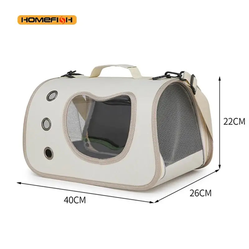Foldable Pet Carrier Bag – Breathable Cat & Dog Bag