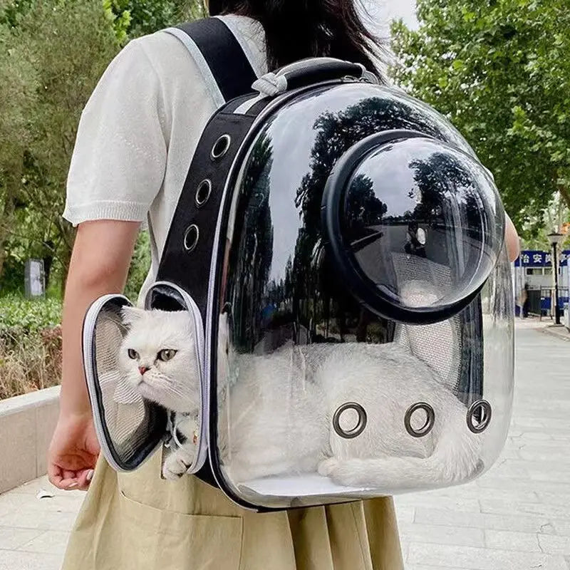 Transparent Space Capsule Pet Backpack – Portable Carrier