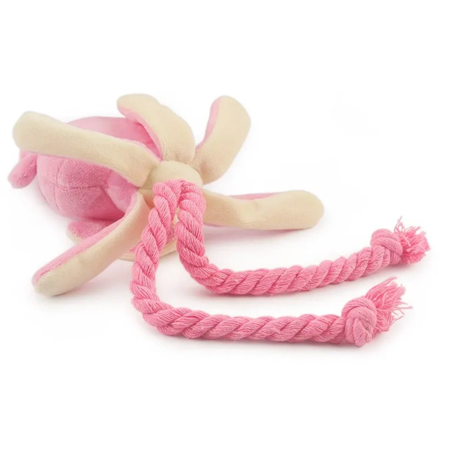 Squid Plush Dog Chew Toy – Squeaky Rope Toy