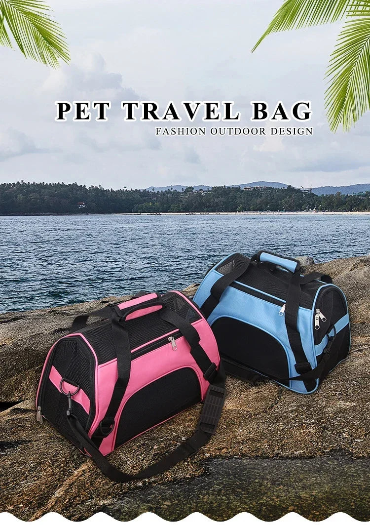 Portable Pet Carrier Bag – Breathable Travel Handbag