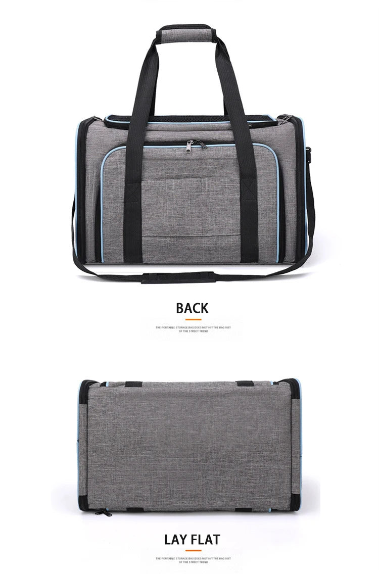 Foldable Pet Carrier Bag – Breathable Mesh Travel Bag