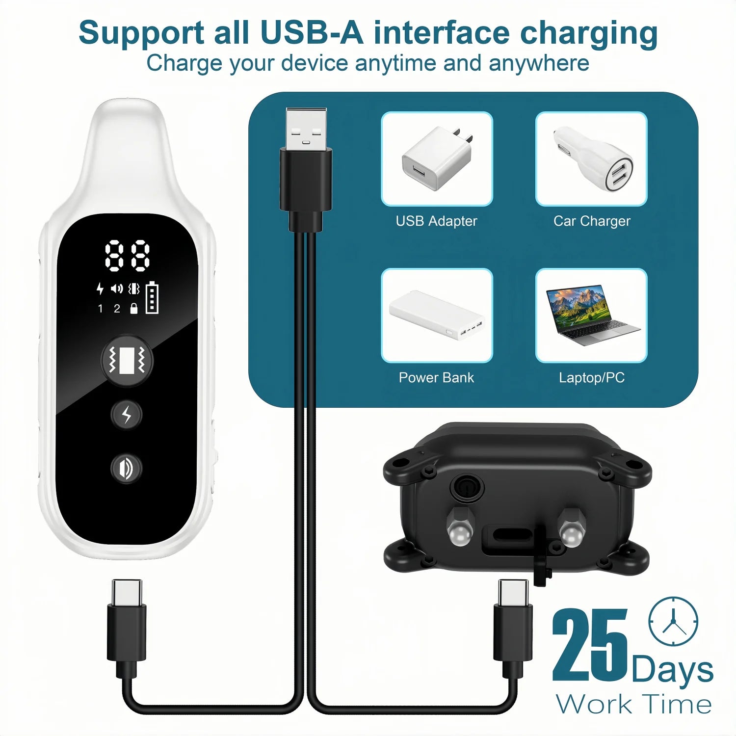 800m Digital Dog Training Collar – Waterproof with LCD