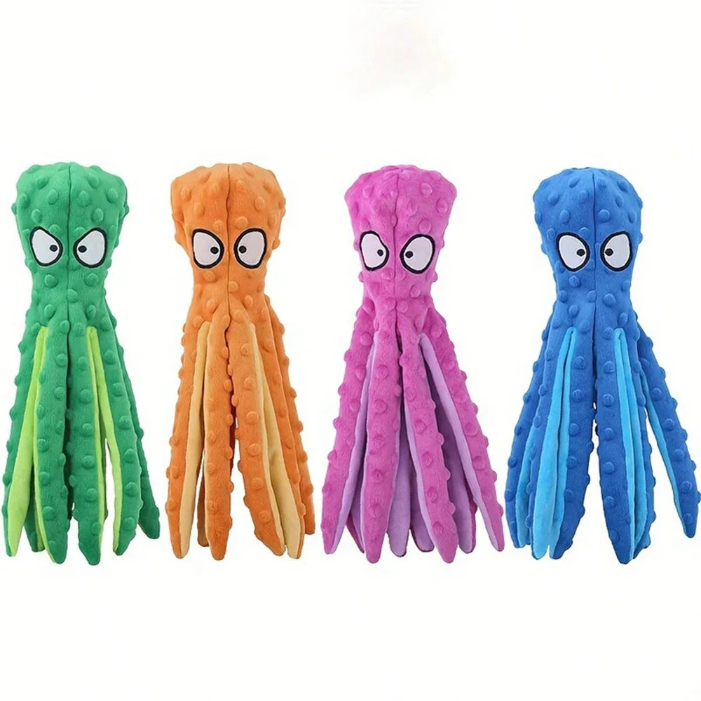 Octopus Plush Dog Toy – Squeaky Chew Toy