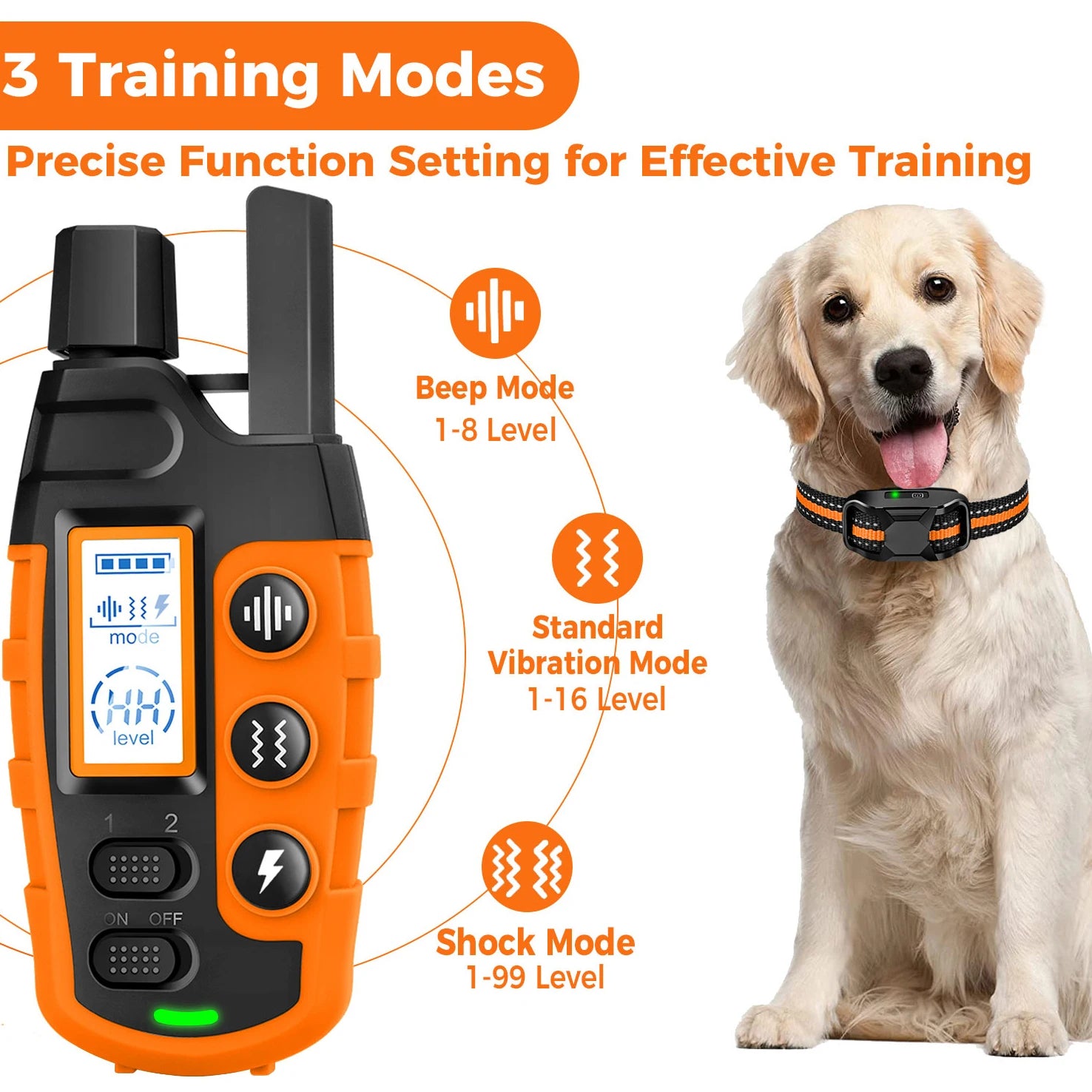 3300Ft Electric Dog Training Collar – Remote & Waterproof