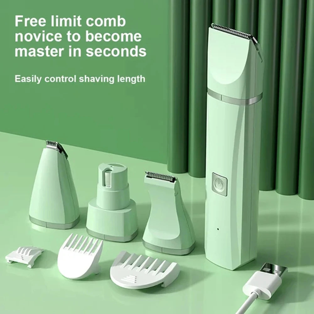 4-in-1 Electric Pet Grooming Kit – USB Rechargeable