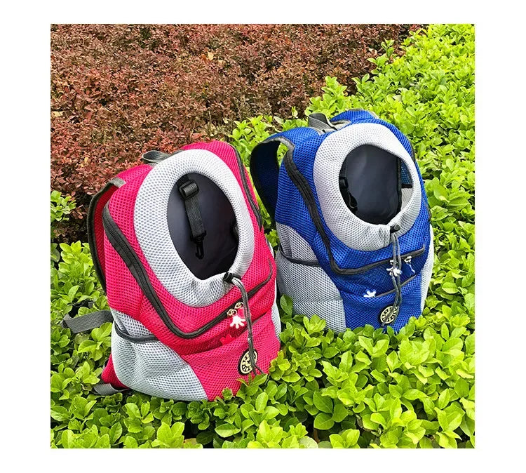 Double Shoulder Pet Carrier Backpack – Front Mesh Bag