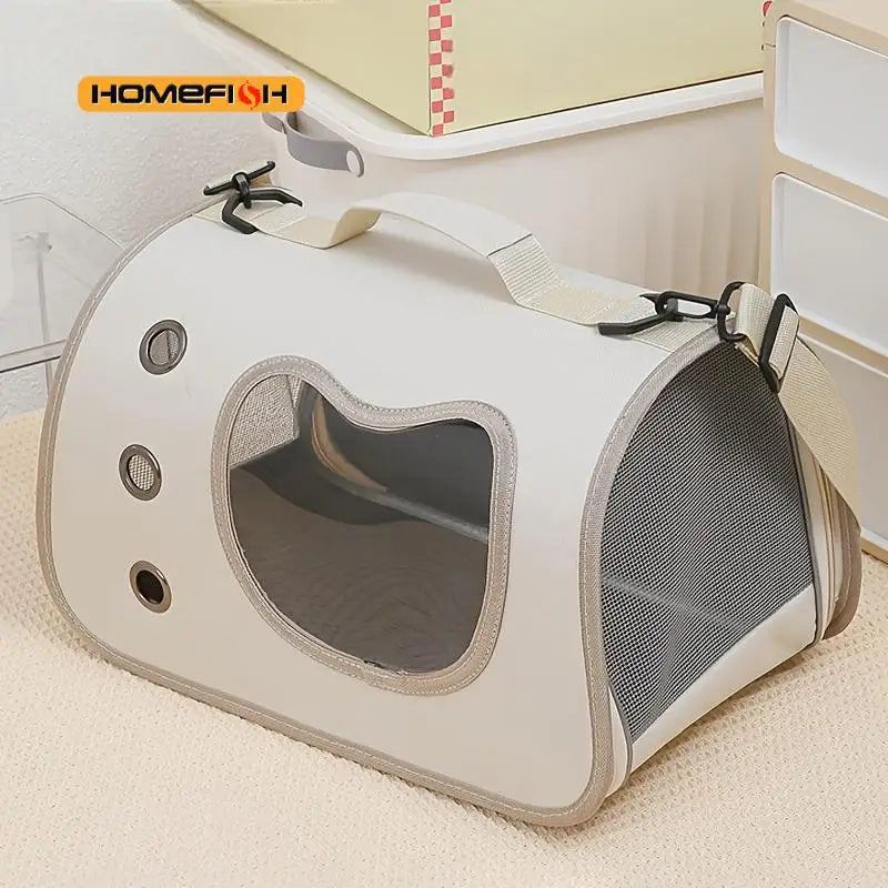 Foldable Pet Carrier Bag – Breathable Cat & Dog Bag