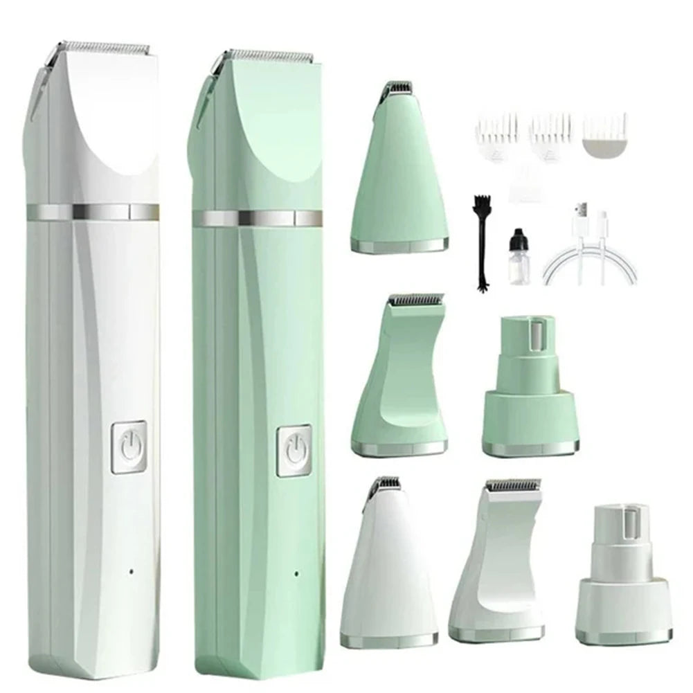 4-in-1 Electric Pet Grooming Kit – USB Rechargeable