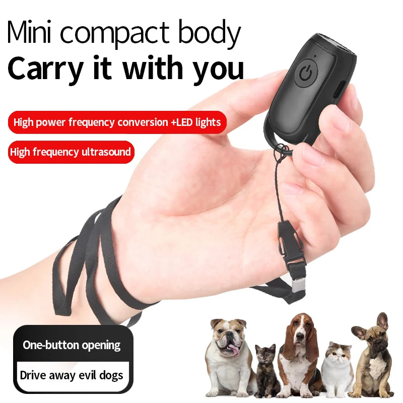 Mini Ultrasonic Dog Repeller with LED