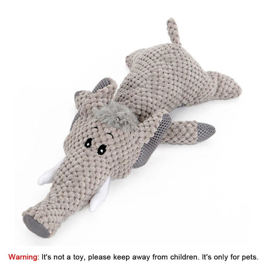 Large Squeaky Plush Dog Toy – Bite-Resistant Animal Design