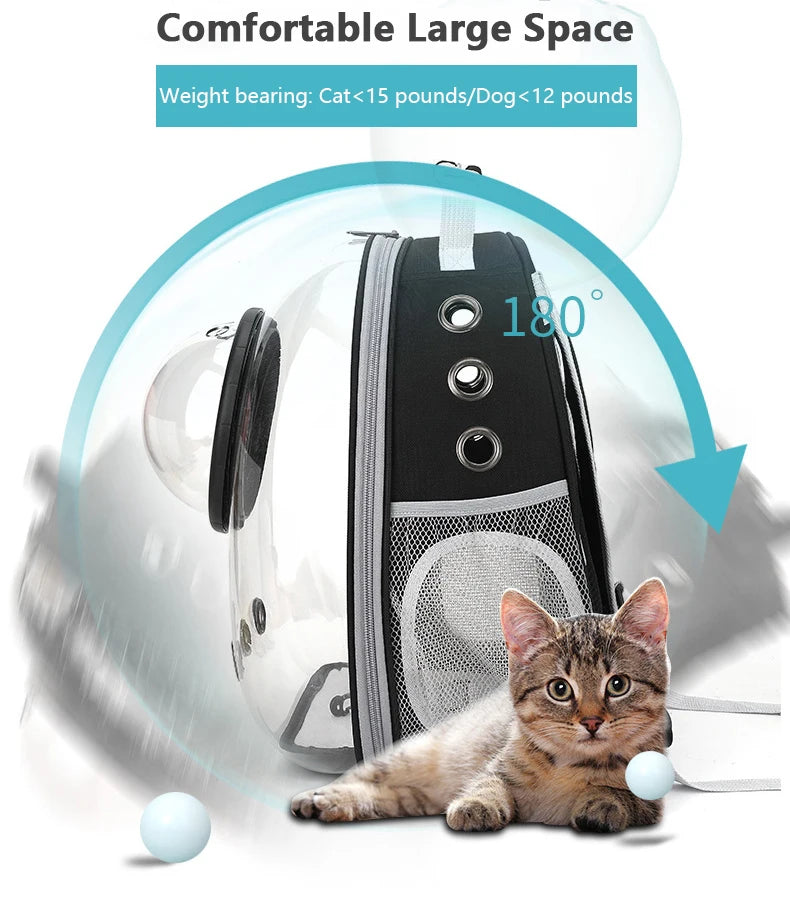 Transparent Space Capsule Pet Backpack – Portable Carrier
