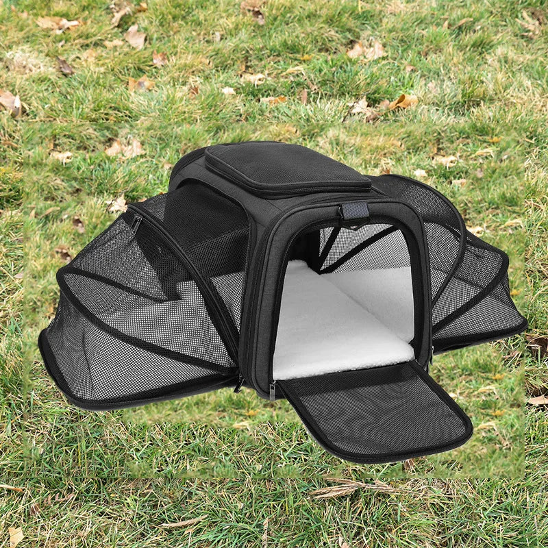 Foldable Pet Carrier Bag – Breathable Mesh Travel Bag