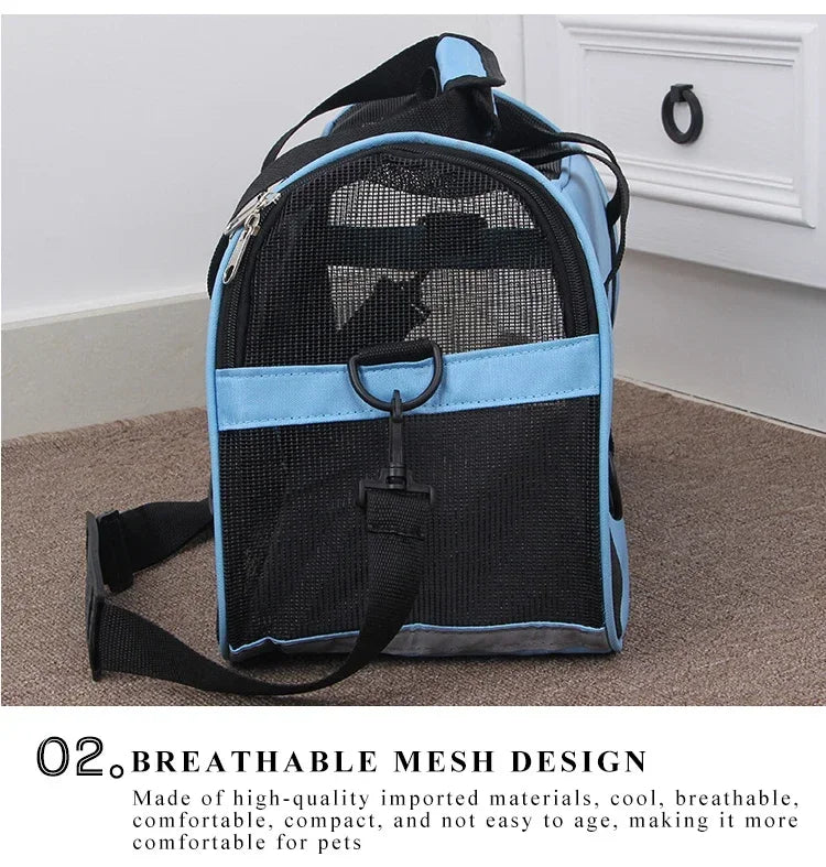 Portable Pet Carrier Bag – Breathable Travel Handbag