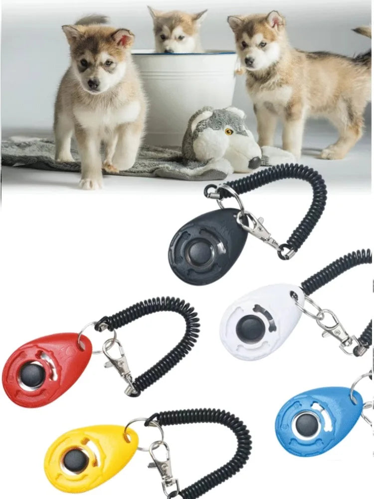 Adjustable Dog & Cat Training Clicker with Wrist Strap