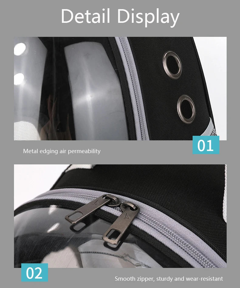 Transparent Space Capsule Pet Backpack – Portable Carrier