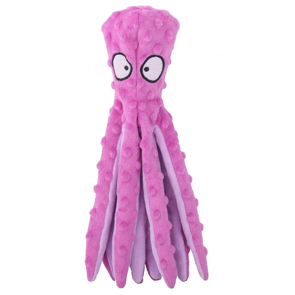 Octopus Plush Dog Toy – Squeaky Chew Toy