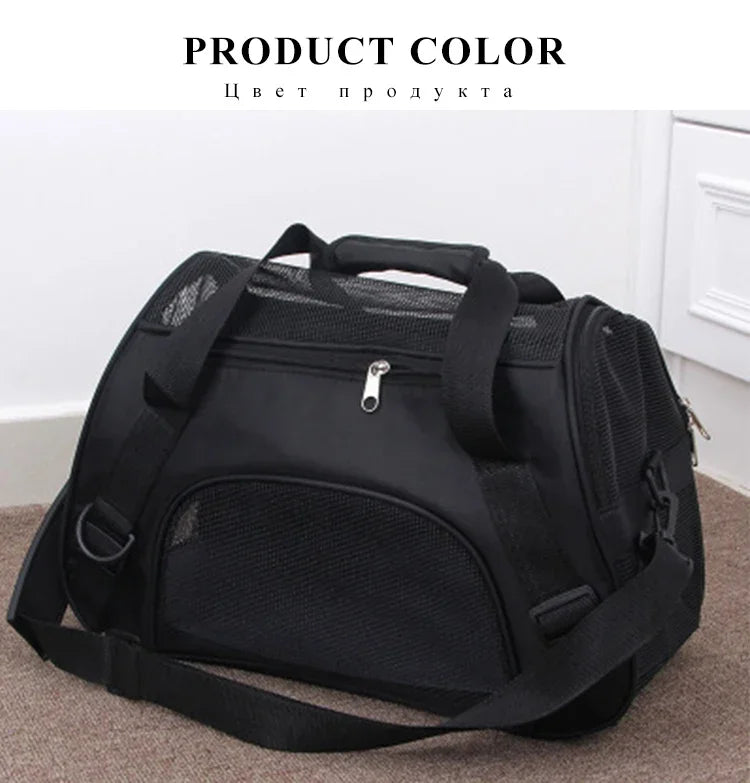 Portable Pet Carrier Bag – Breathable Travel Handbag