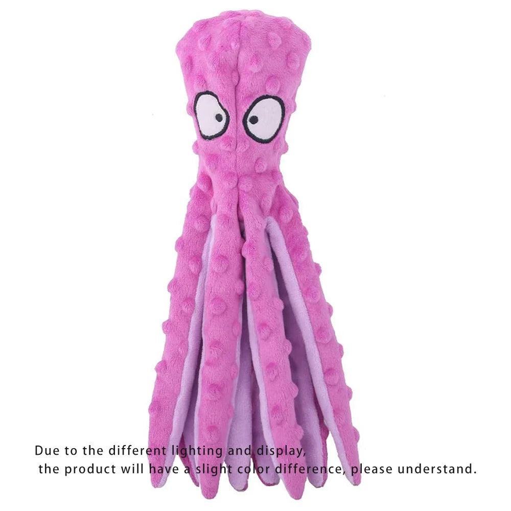 Octopus Plush Dog Toy – Squeaky Chew Toy
