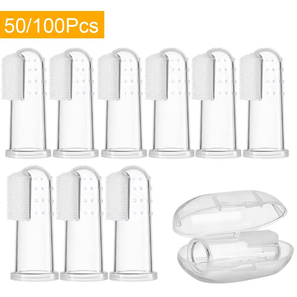 Silicone Pet Finger Toothbrushes – 50/100pcs