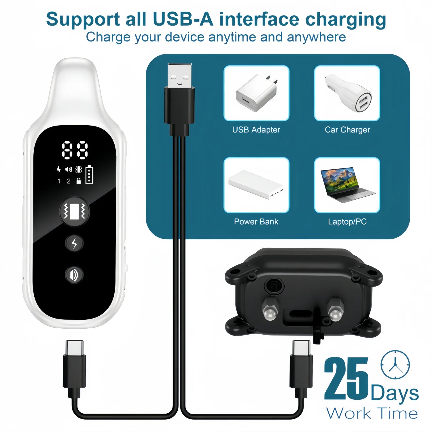 800m Digital Dog Training Collar – Waterproof with LCD