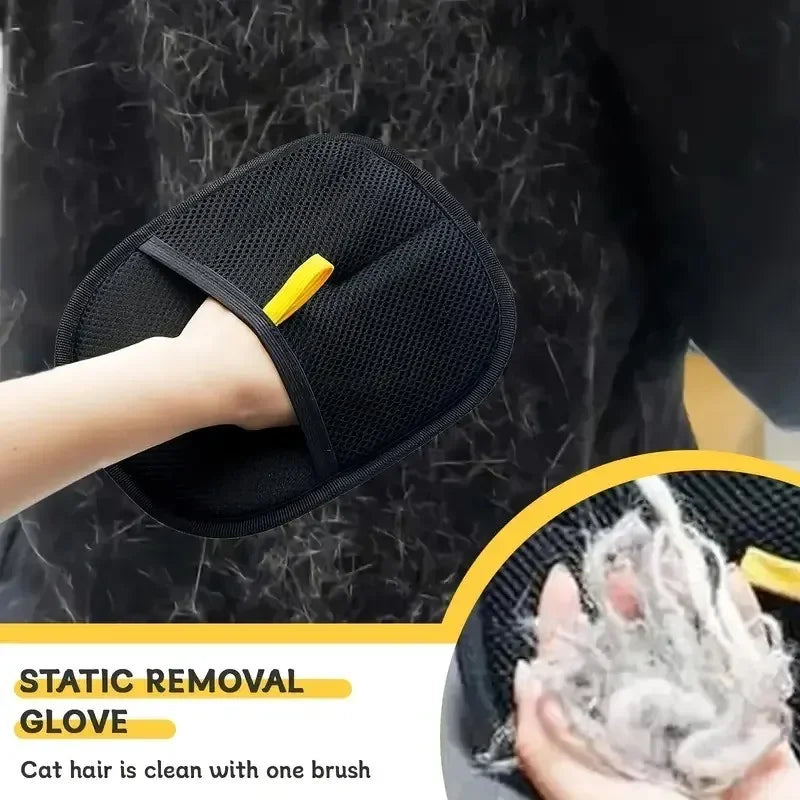Static Pet Hair Removal Gloves – Multi-Surface Grooming