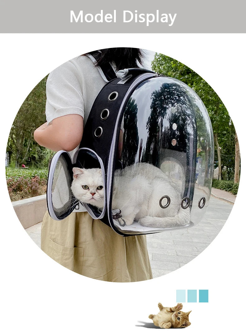 Transparent Space Capsule Pet Backpack – Portable Carrier