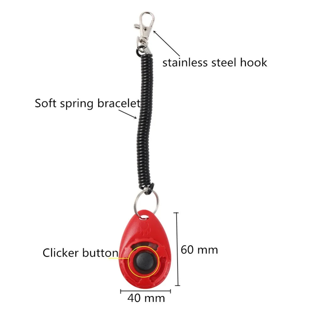 Adjustable Dog & Cat Training Clicker with Wrist Strap