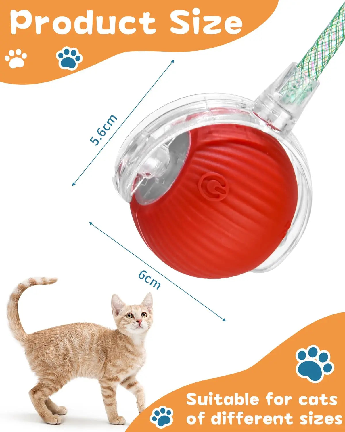 Rechargeable Smart Cat Interactive Ball Toy