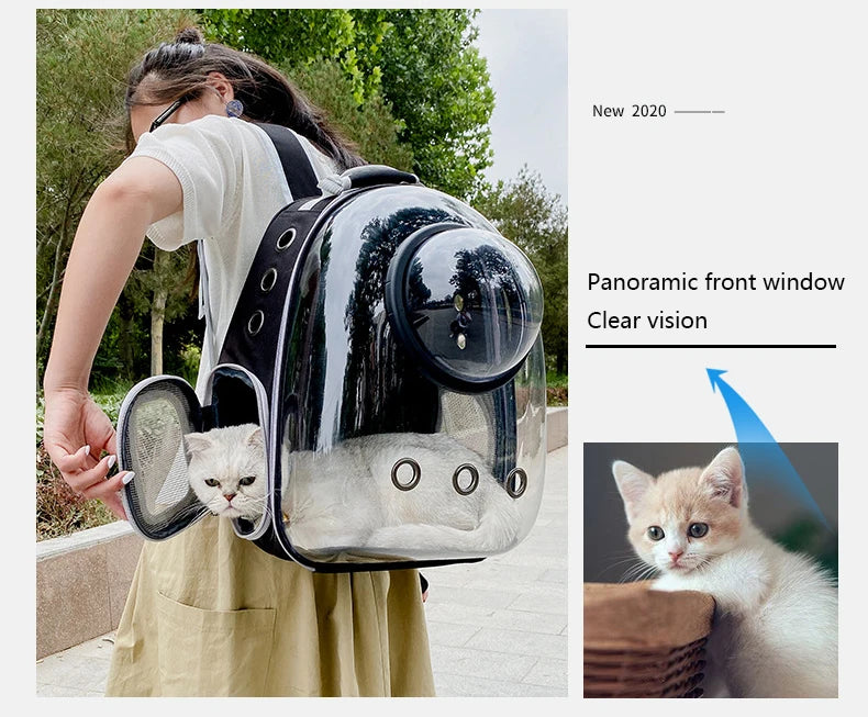 Transparent Space Capsule Pet Backpack – Portable Carrier